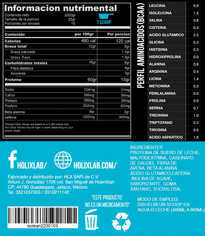 Proteina y Preentreno Quantum Holix 500-2kg