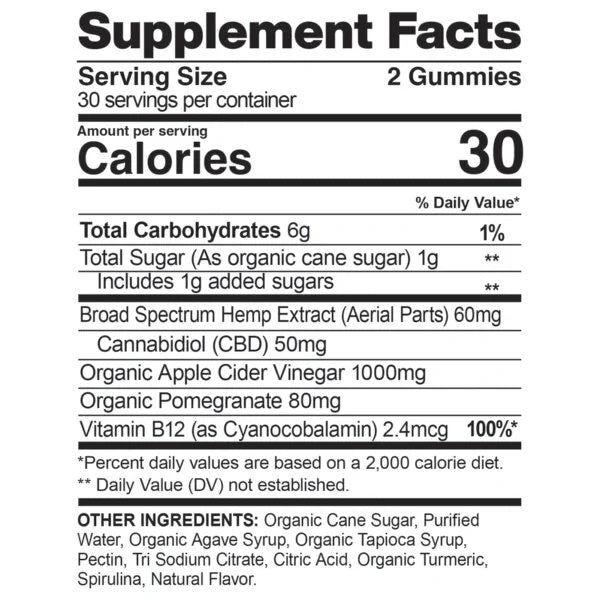 Gomitas CBD Vinagre Manzana CBDfx 1500mg