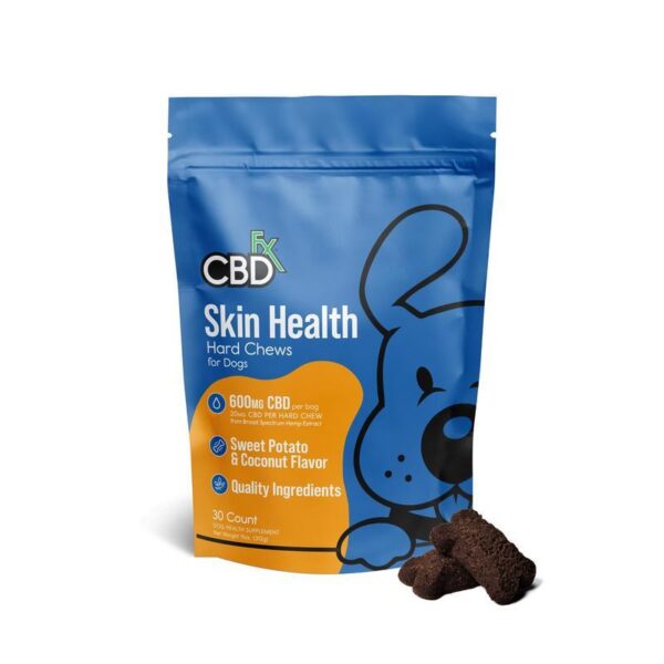 Bocadillos CBD Perro Tratamiento Piel CBDfx 600mg 30 pzas