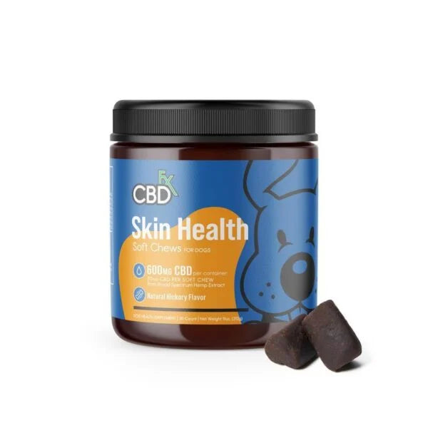 Bocadillos CBD Perro Tratamiento Piel CBDfx 600mg 30 pzas