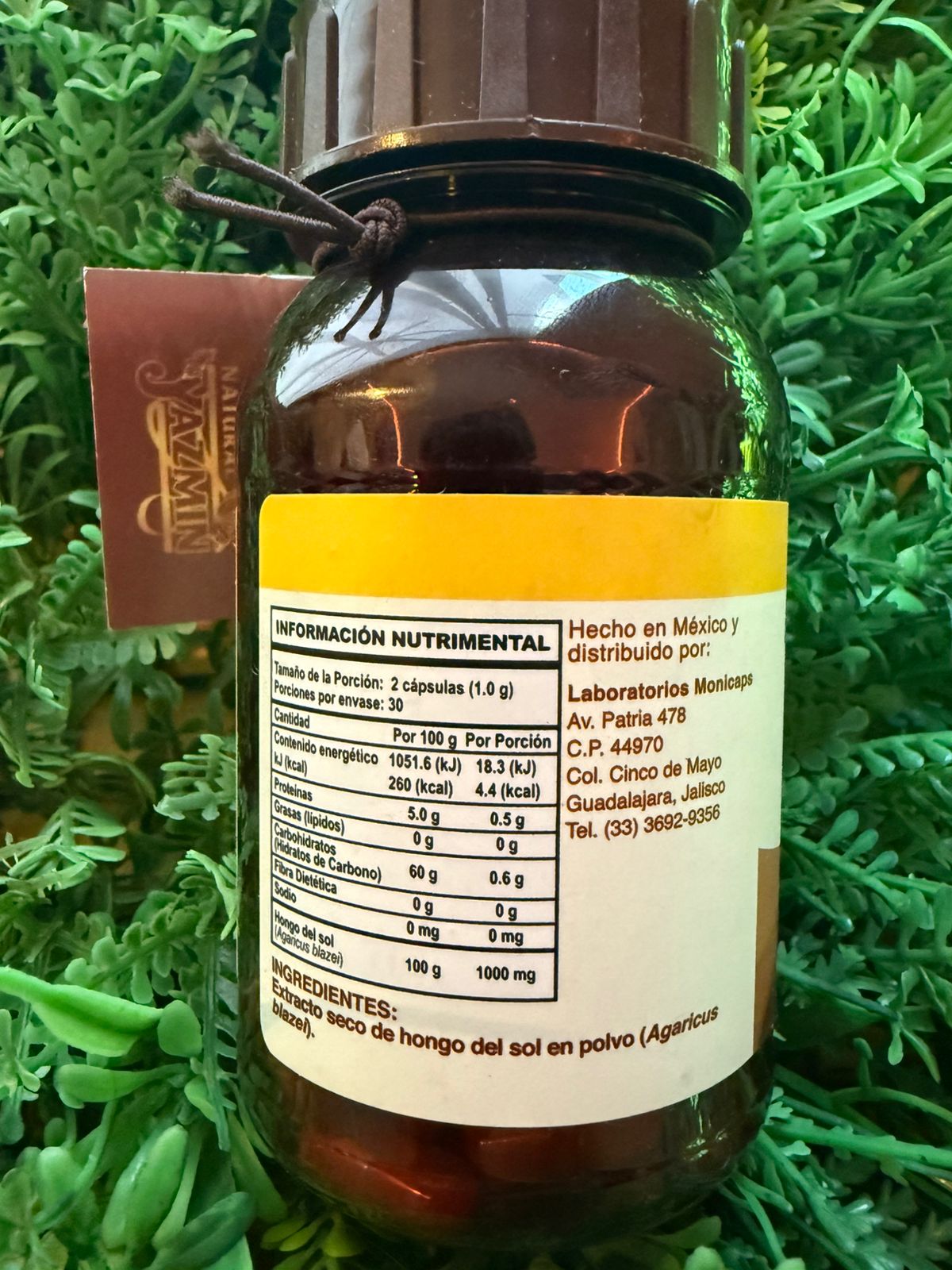 Capsulas Champiñon del Sol Natural Yazmin 500mg