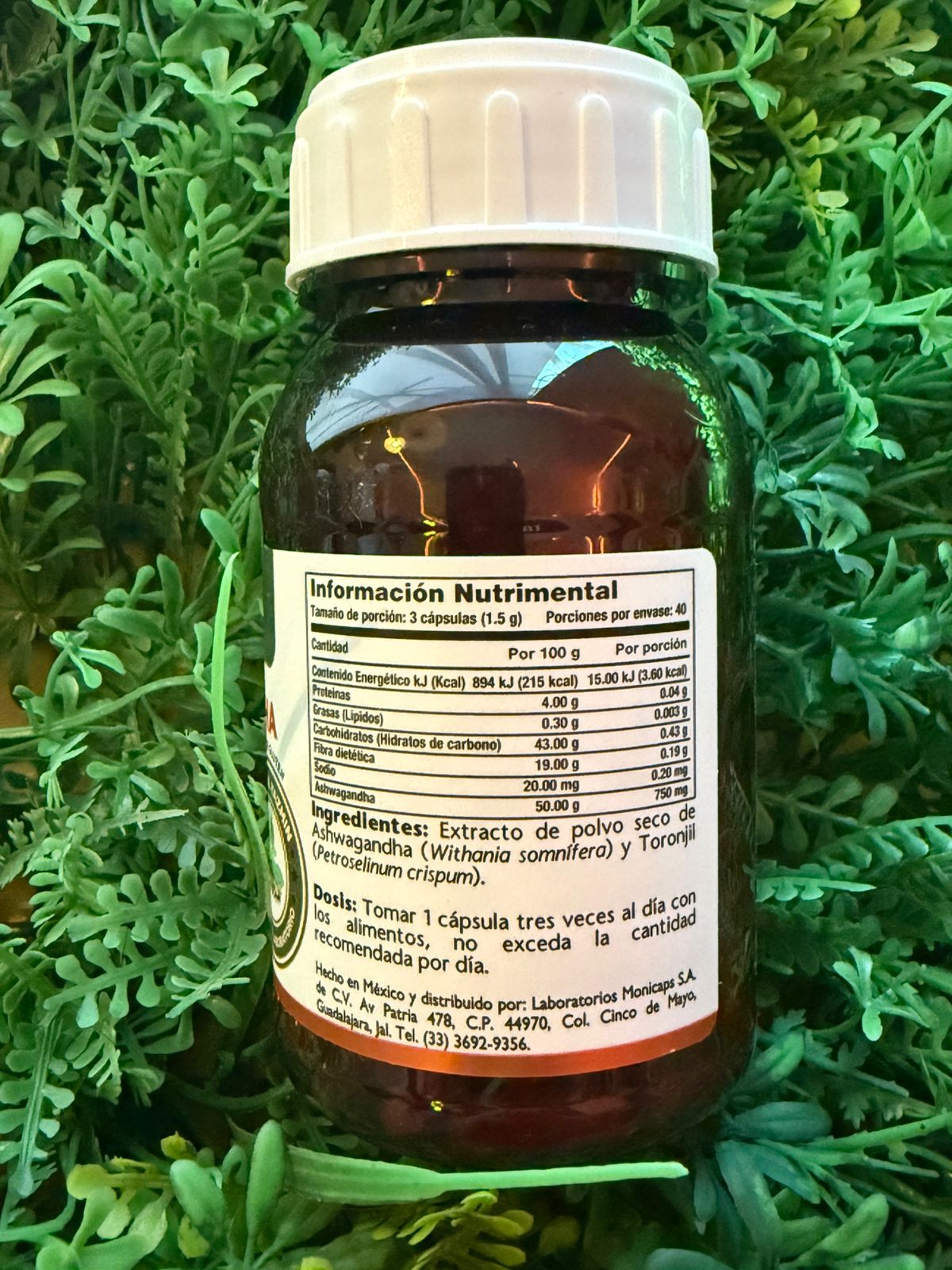 Capsulas Ashwagandha Natural Yazmin 500mg