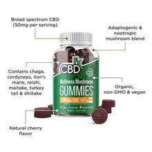 Cargar imagen en el visor de la galería, Gomitas CBD Hongos Wellness CBDf/x 1500mg
