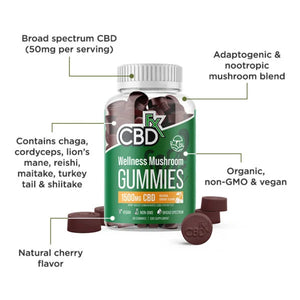 Gomitas CBD Hongos Wellness CBDf/x 1500mg