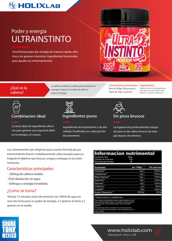 Preentreno Holix 300mg