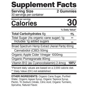 Gomitas CBD Vinagre Manzana CBDf/x 1500mg