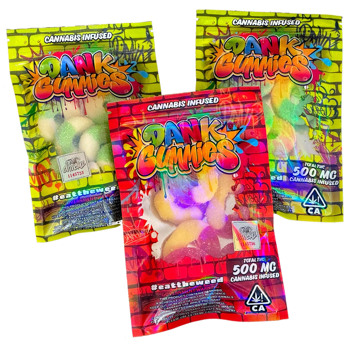 Gomitas THC Dank, Wonka, Space 500mg