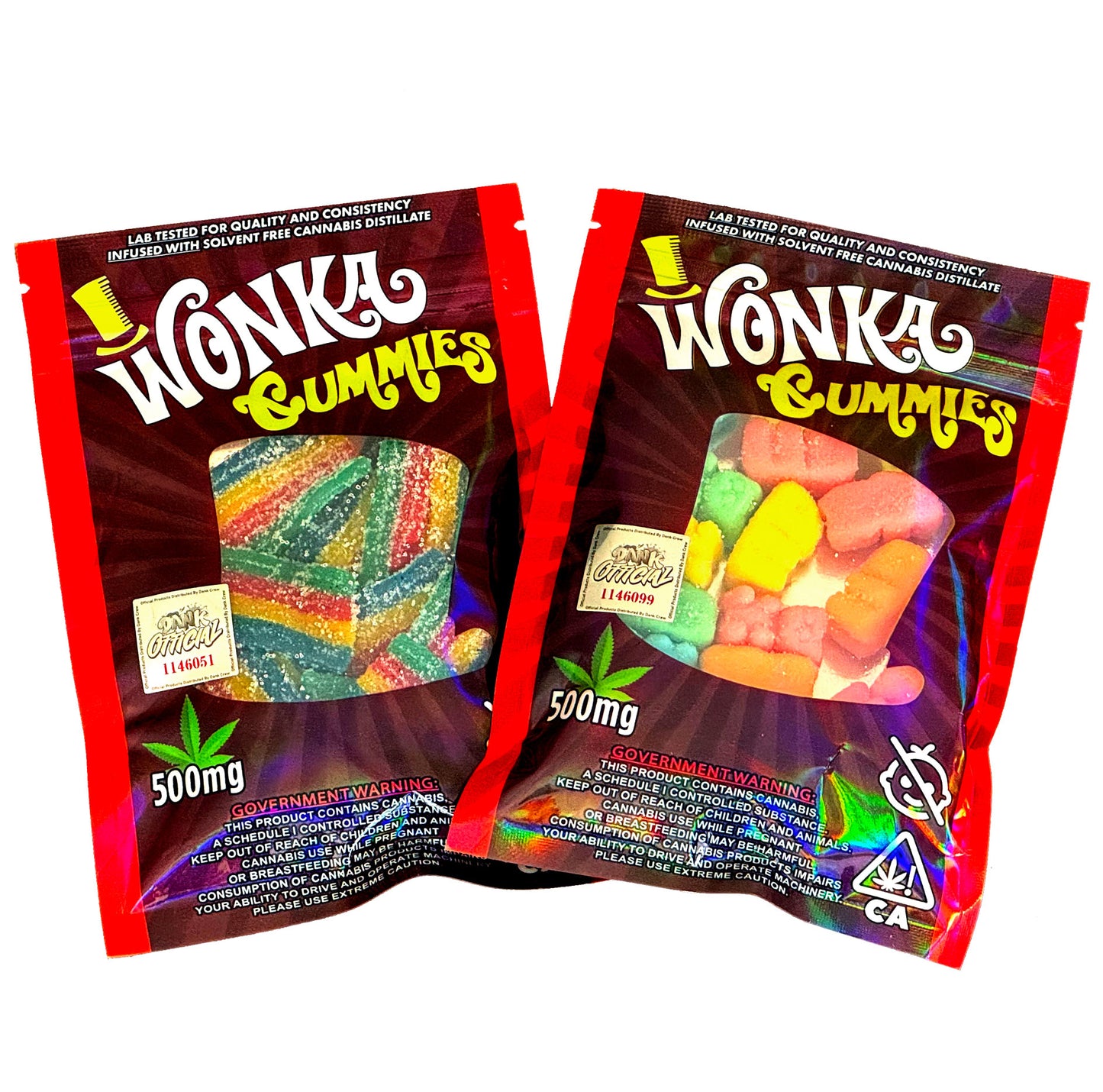 Gomitas THC Dank, Wonka, Space 500mg