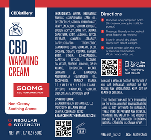 Crema CBD Enfriar/Calentar CBDistillery 500mg