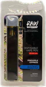 Vape Desechable CBD Raw Pineapple Express 800mg Tiendacbdmexico