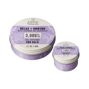 Balsamo CBD Relax Lazarus Naturals 1000mg y 3000mg Tiendacbdmexico